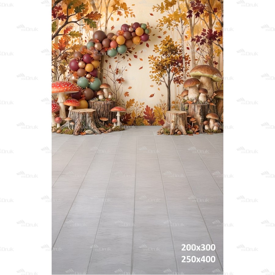 Tło fotograficzne „Jesienny las – magiczne grzybki” | UB_871